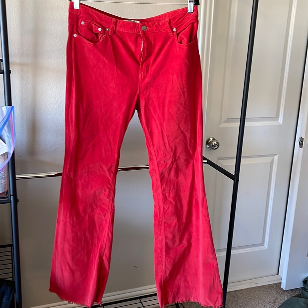Free People Red Flares XMAS sz31